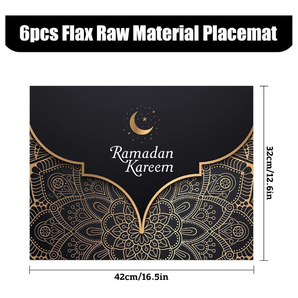 Ramadan Kareem Placemats - 42x32 CM - Set of 6