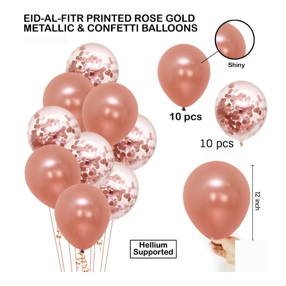 Eid Mubarak Decoration Set - Rose Gold
