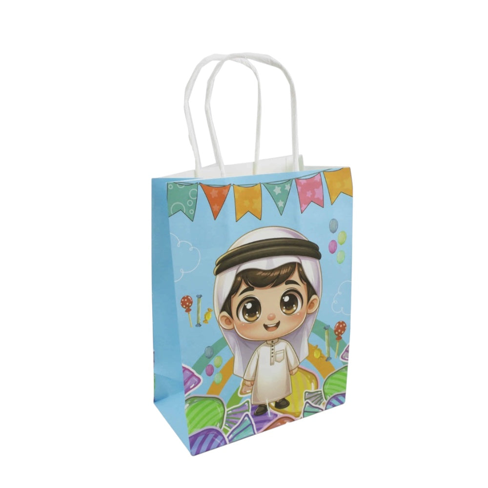 6 Piece Eid Ramadan Paper Candy Bags for Boys