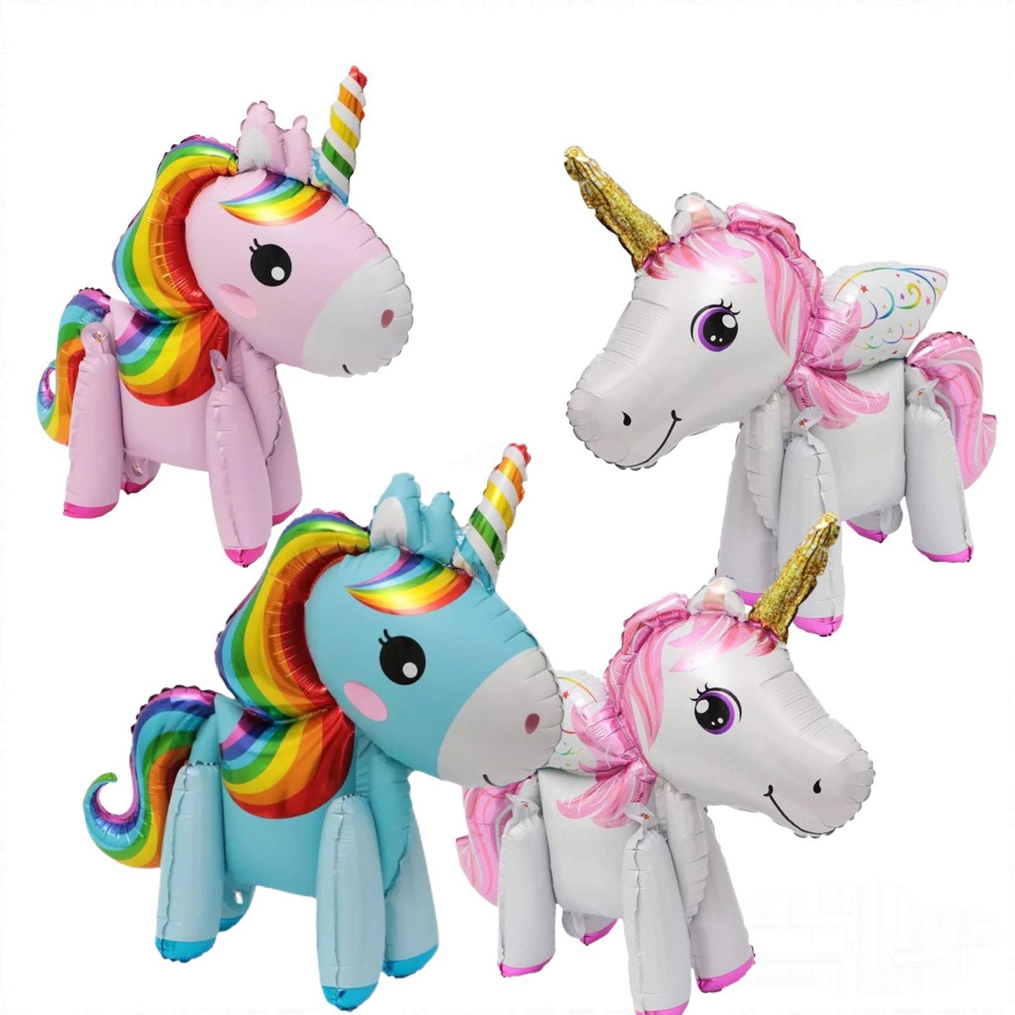Unicorn Foil Balloons - Set of 4
