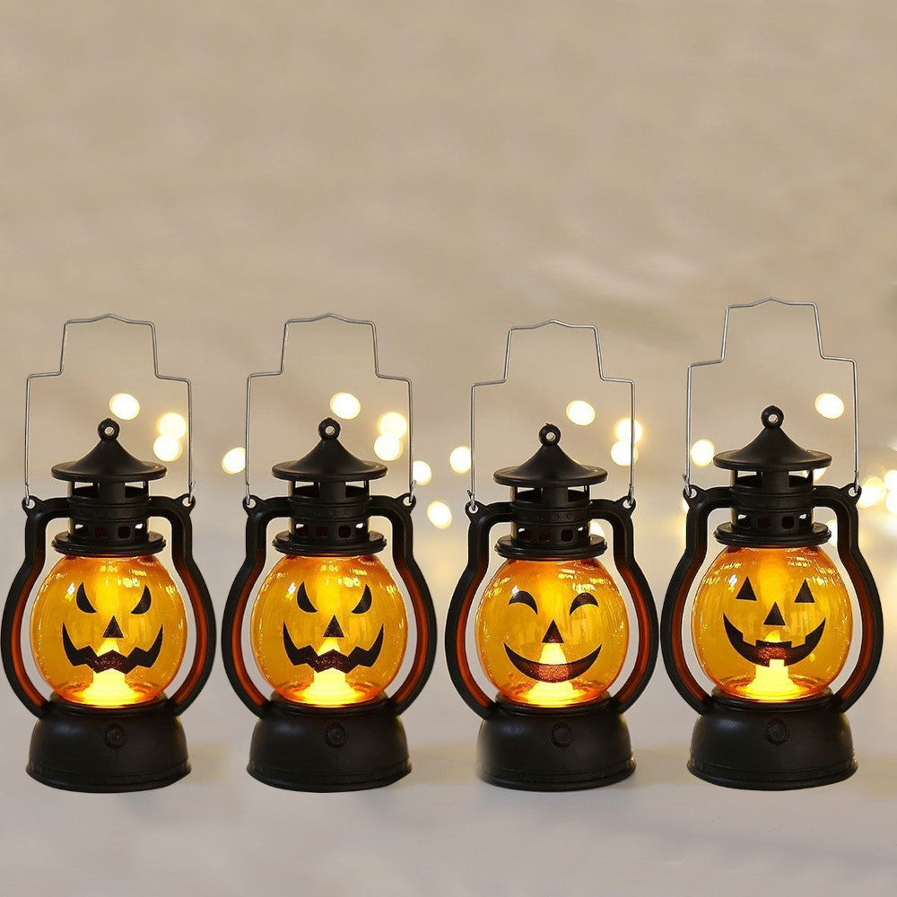 Halloween Mini Pumpkin Lantern Lights - 4 Piece