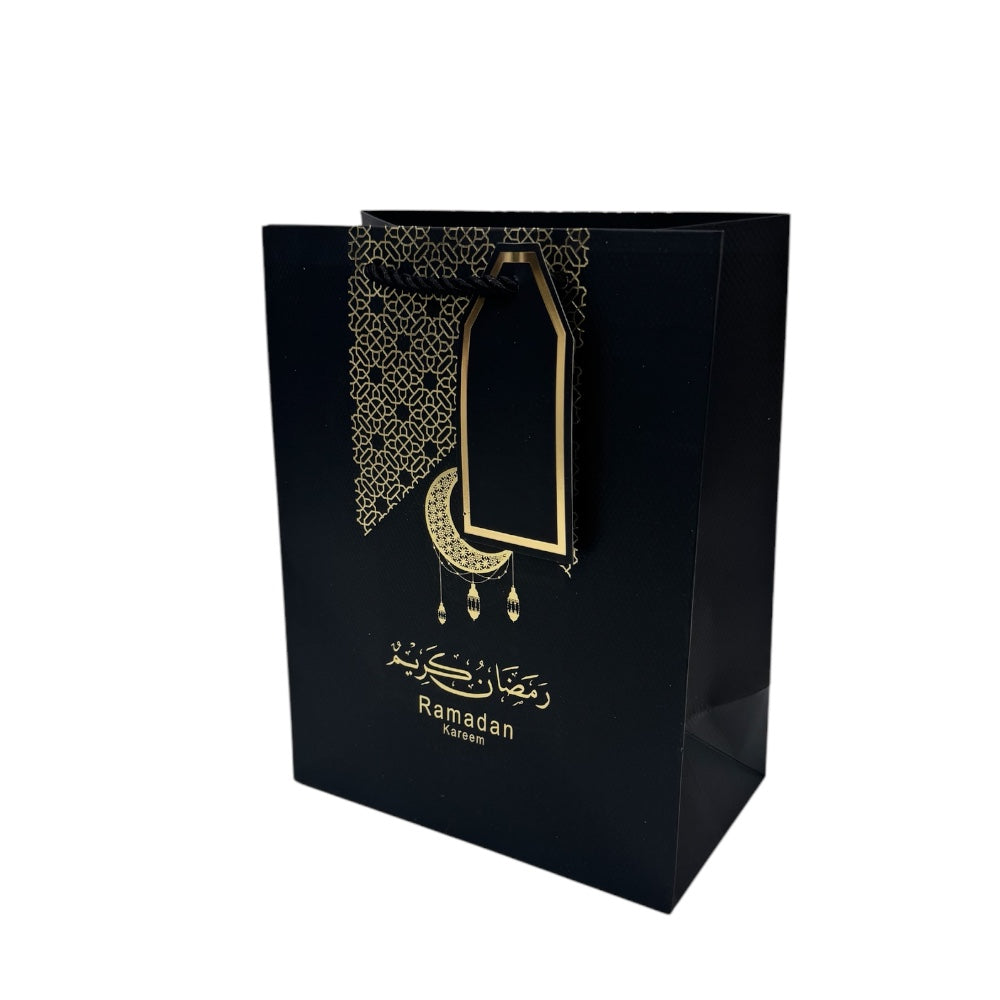 6 Piece Ramadan Gift Bags - Black & Gold