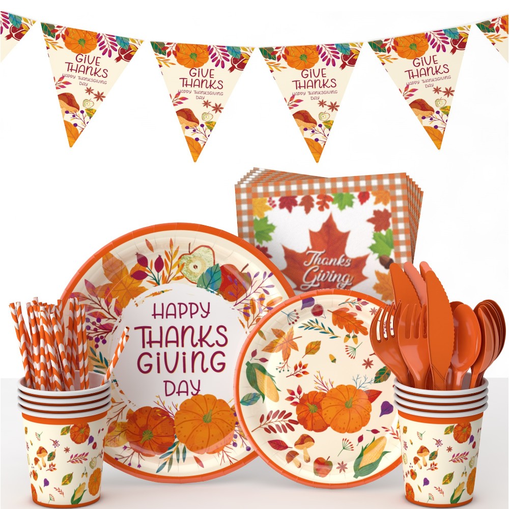 Thanks Giving Day Tableware Set for 16 Guests