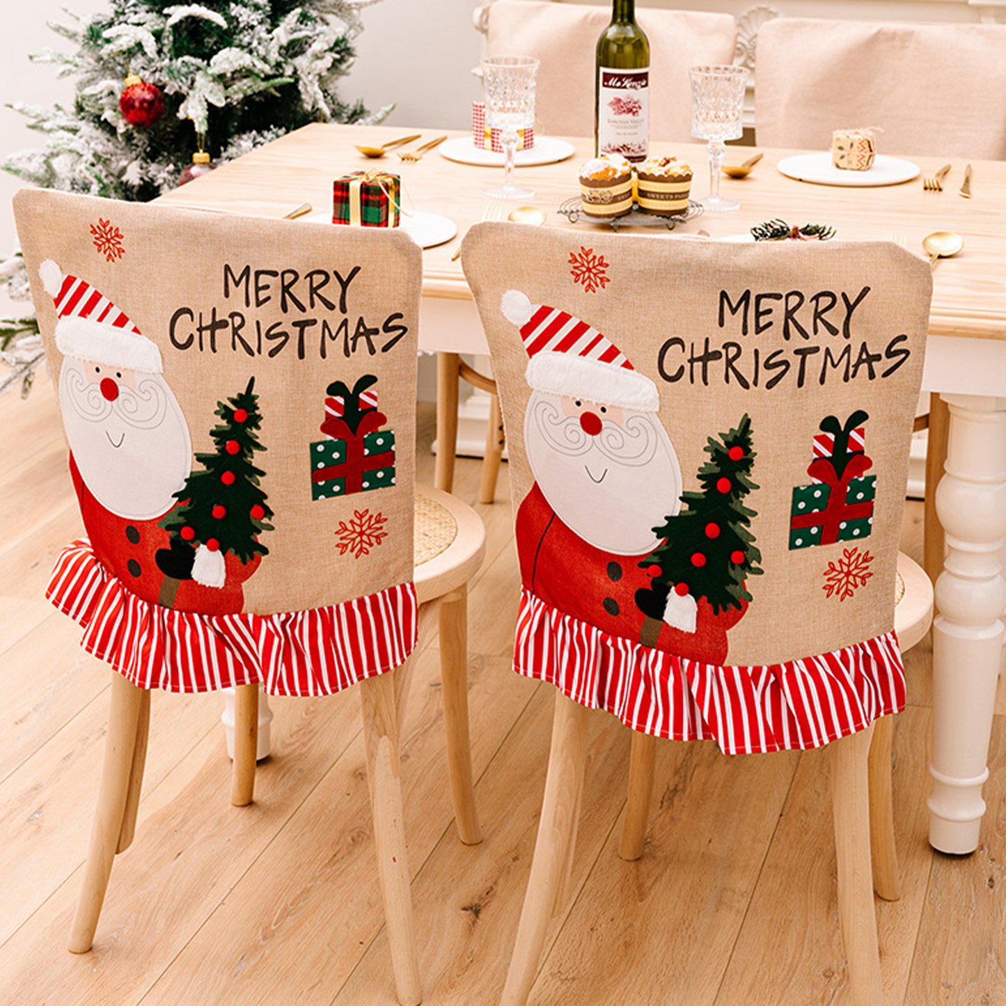 Merry Christmas Chair Cover - Pack of 2