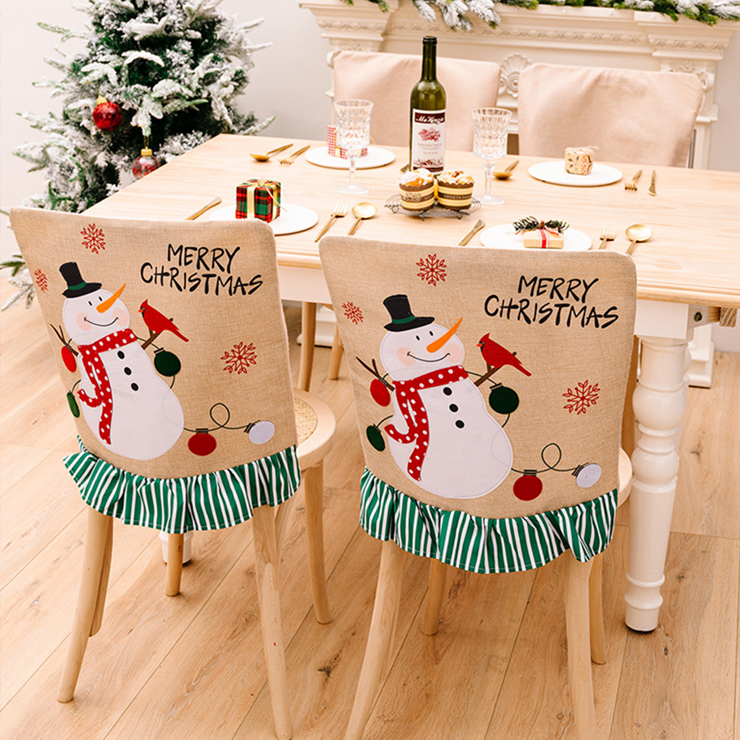 Merry Christmas Chair Cover - Pack of 2