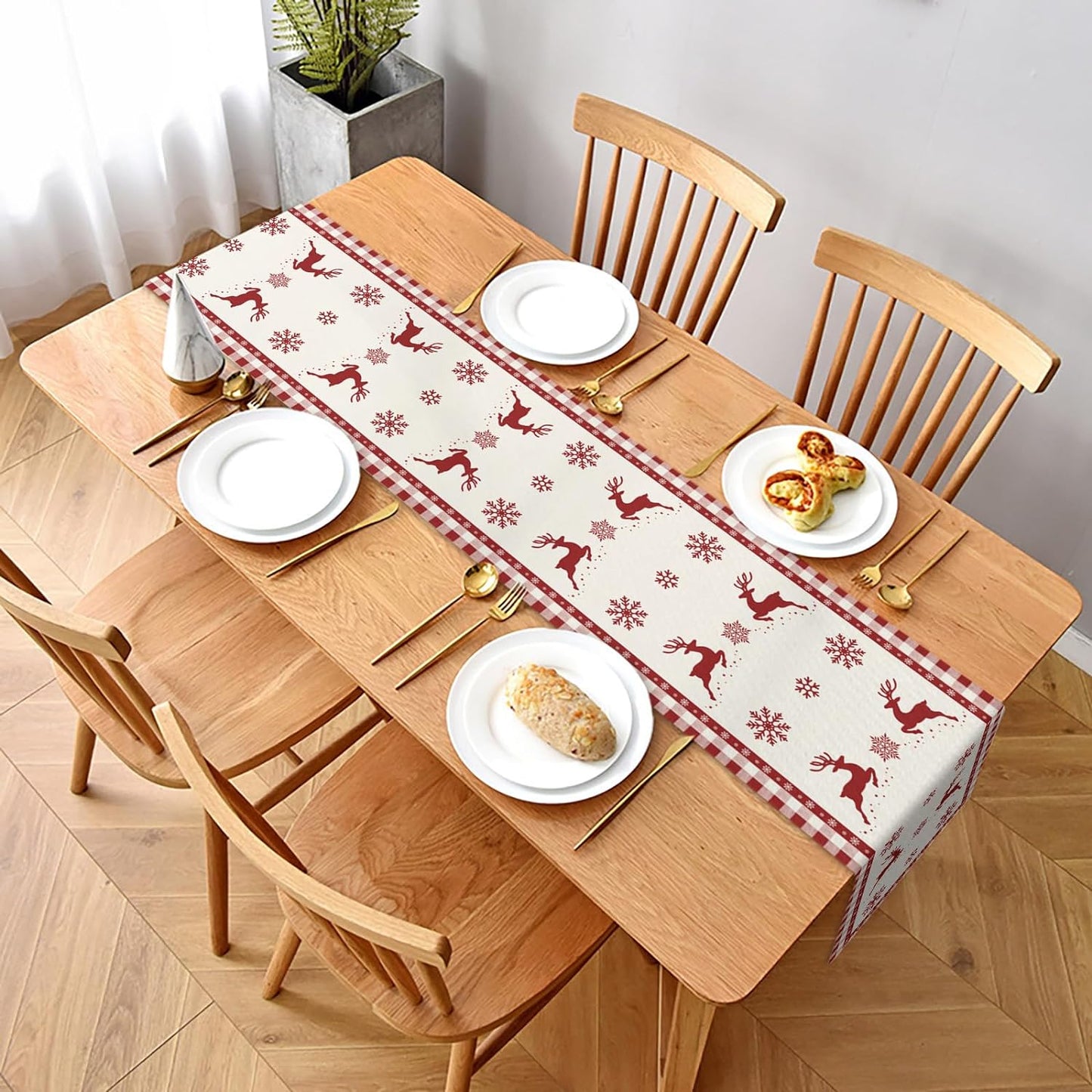 Merry Christmas Table Runner - 13x70 Inches