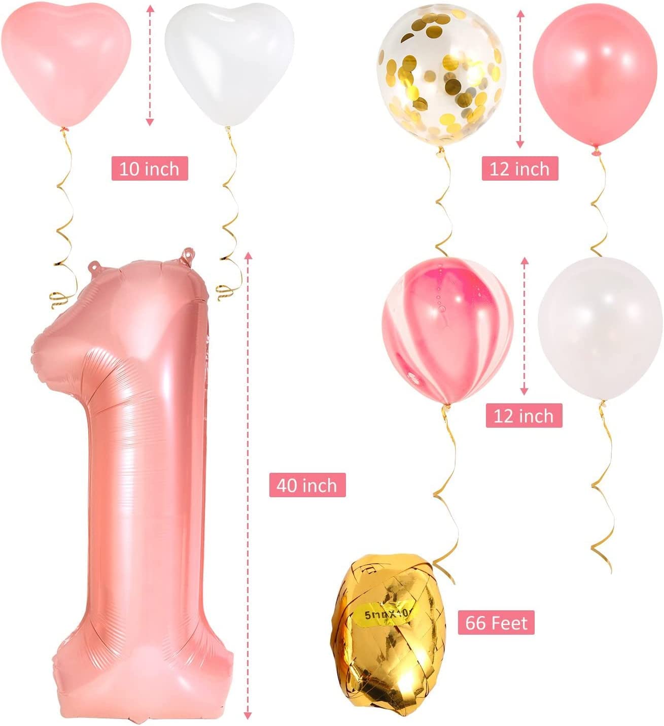 First Birthday Decoration Set for Girls