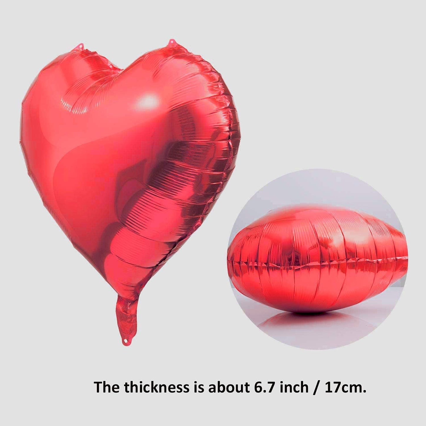 Heart Shape Foil Balloons, Set of 10