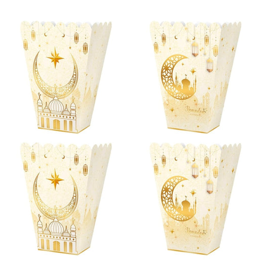 Ramadan Kareem Popcorn Box for Kids - Set of 6 - Beige