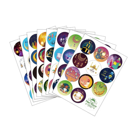Ramadan Kareem Eid Mubarak Gift Stickers - 90 Pieces