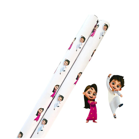 Eid Mubarak Ramadan Kareem Gift Wrapping Paper Rolls, 70x100 CM - Pack of 2