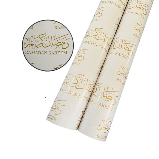 Eid Mubarak Ramadan Kareem Gift Wrapping Paper Rolls, 70x100 CM - Pack of 2