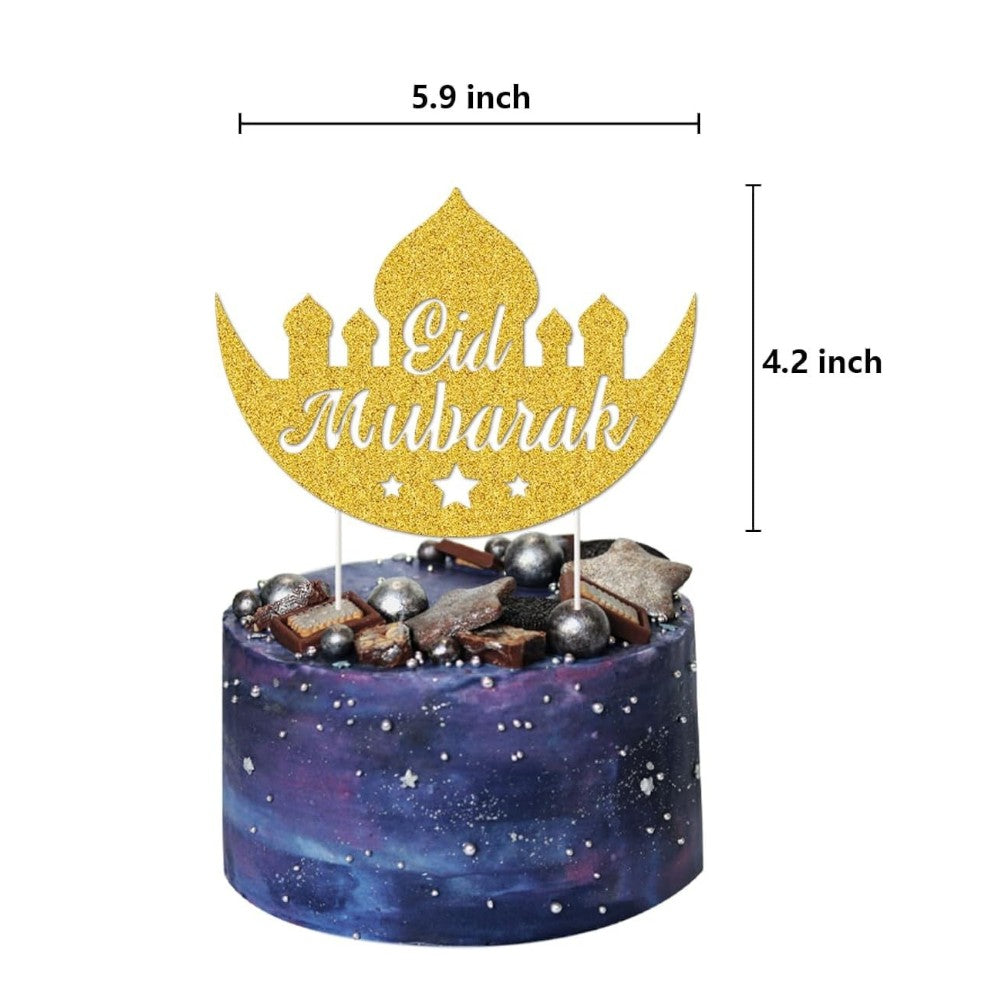 Eid Mubarak Cake Topper, Cupcake Toppers and Wrapper Set.