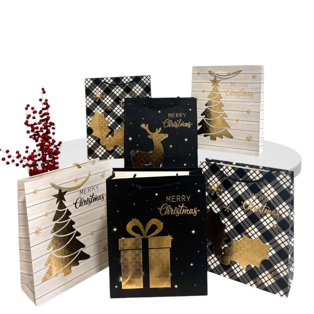 Doodle Kiddo 6 Pc Merry Christmas Gift Bags