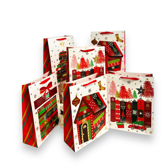 Doodle Kiddo 6 Pc Christmas Gift Bags Set