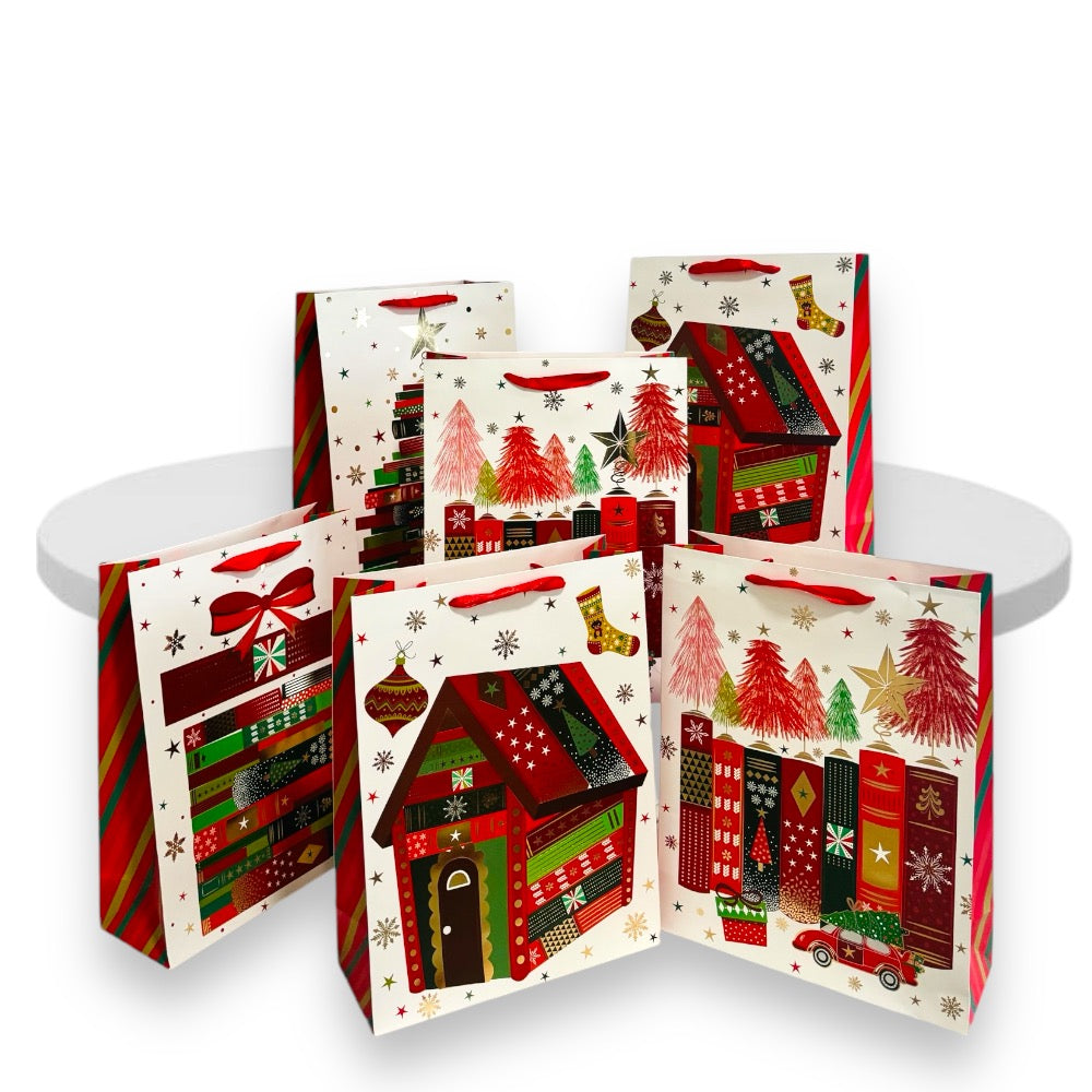 Doodle Kiddo 6 Pc Christmas Gift Bags Set