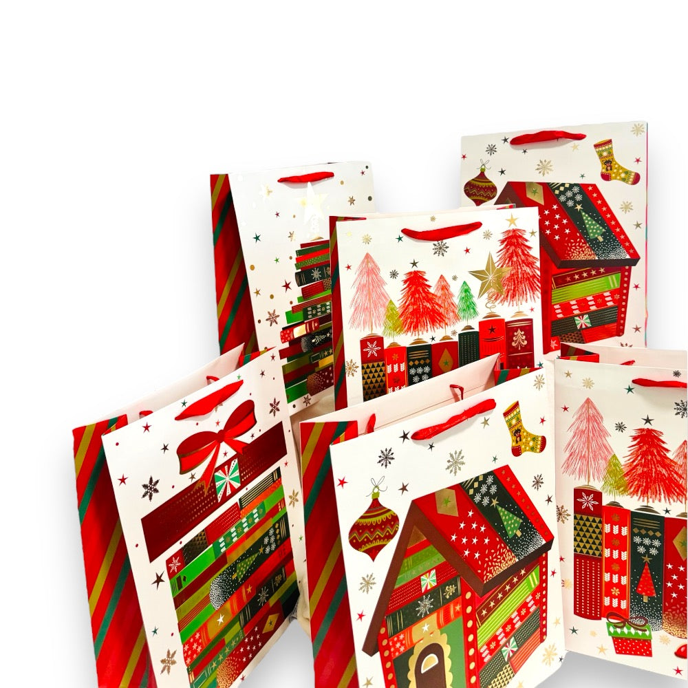 Doodle Kiddo 6 Pc Christmas Gift Bags Set