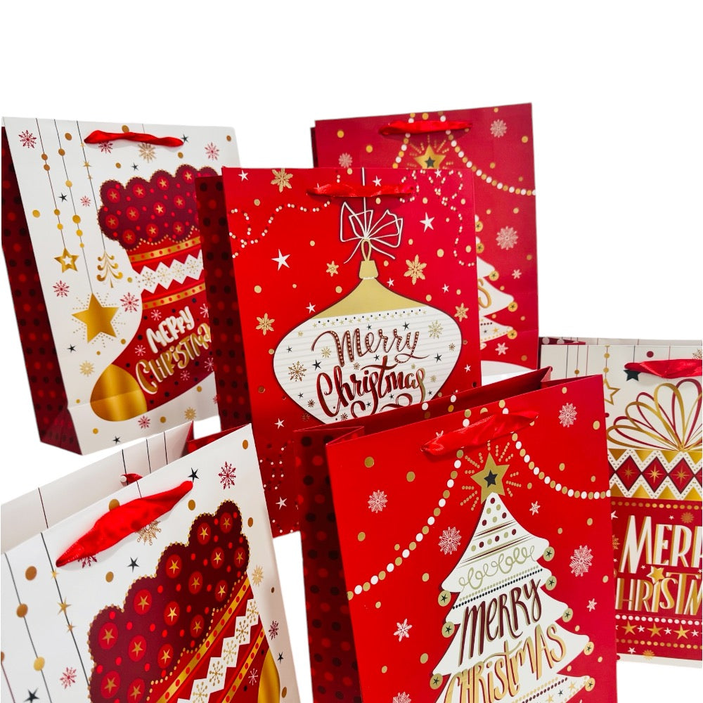Doodle Kiddo 6 Pc Merry Christmas Gift Bags