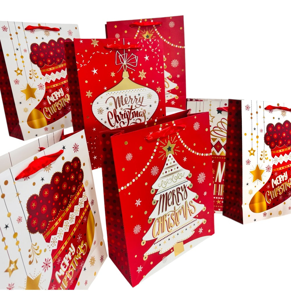 Doodle Kiddo 6 Pc Merry Christmas Gift Bags