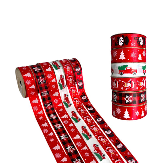 6 Piece Christmas Ribbons for Gift Wrapping