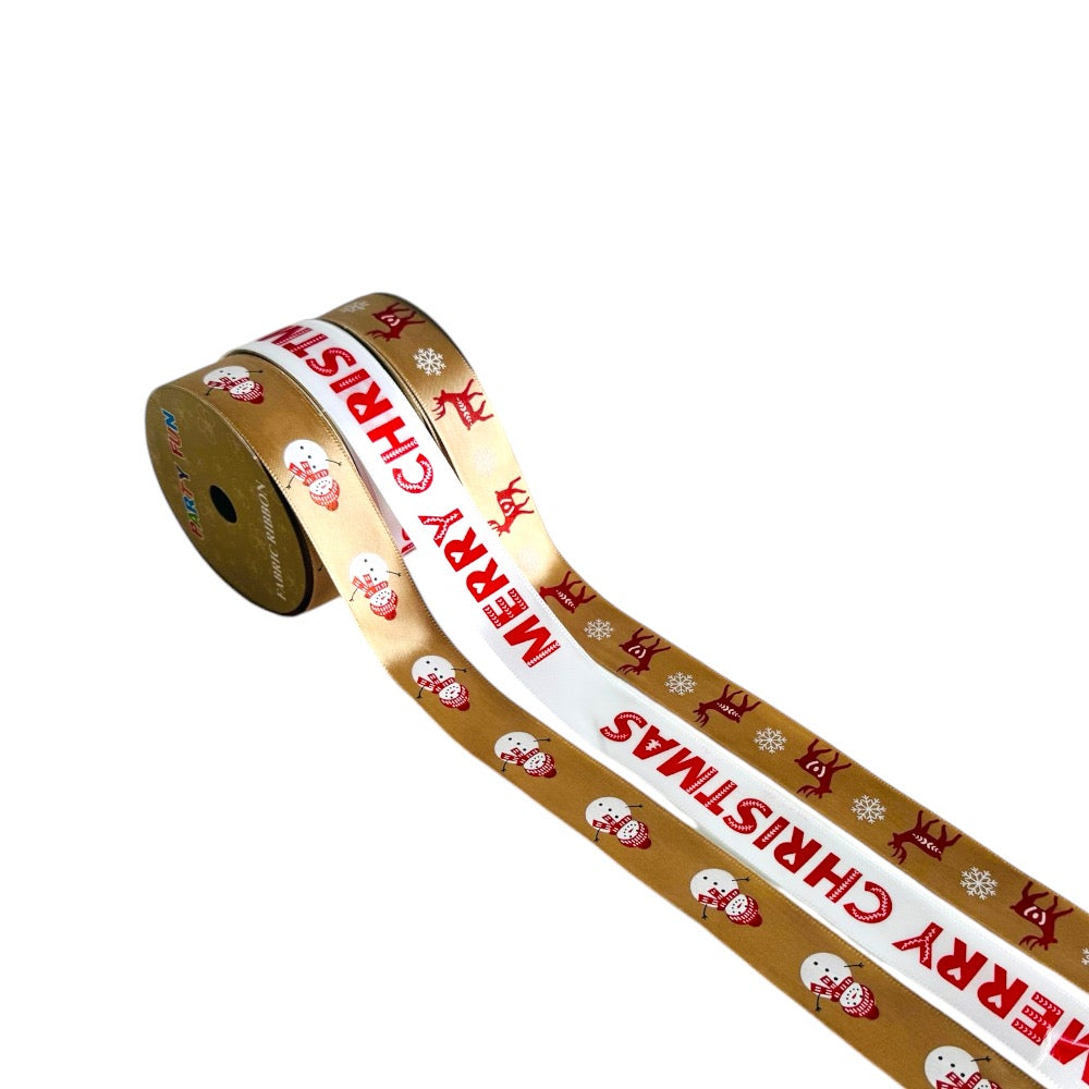6 Piece Festive Merry Christmas Ribbons