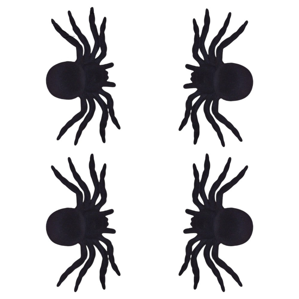 Realistic Fake Spider  - 2.8 x 4.3 Inch - Set of 4