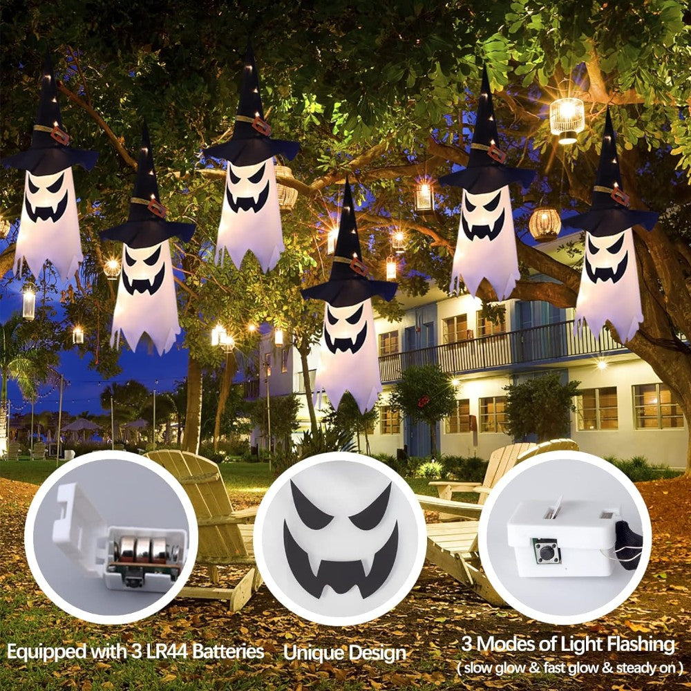 LED Ghost Light Halloween Hanging Decoration