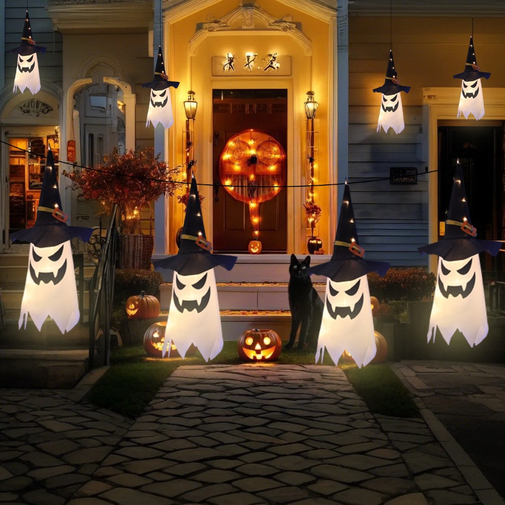 LED Ghost Light Halloween Hanging Decoration