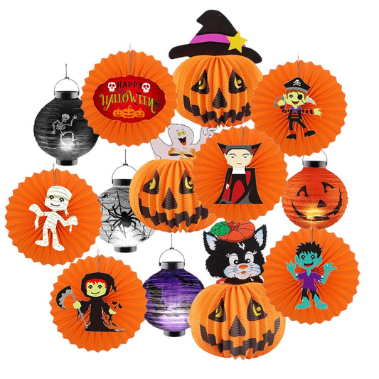 Halloween Paper Lanterns Hanging Decorations