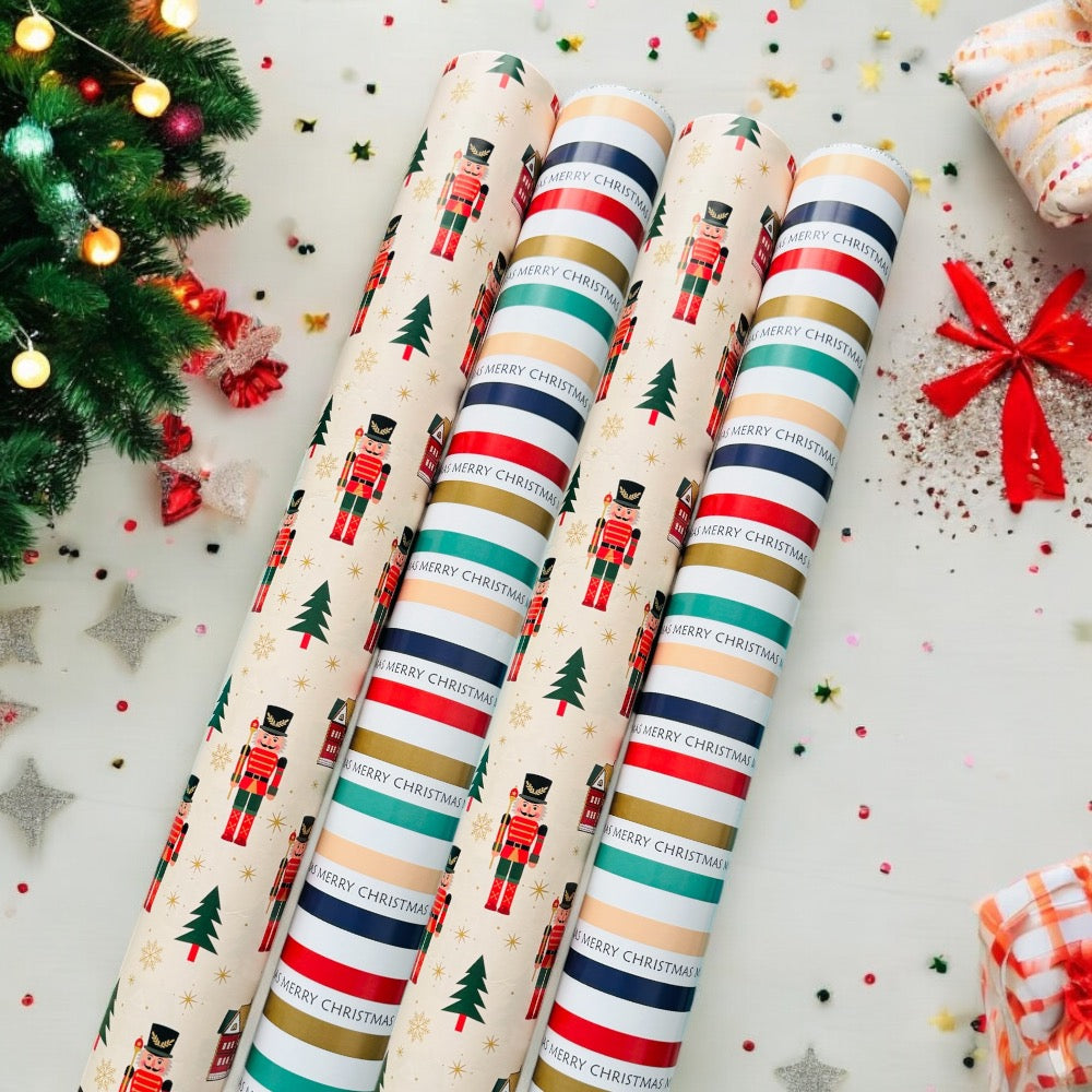 Merry Christmas Gift Wrapping Paper Rolls