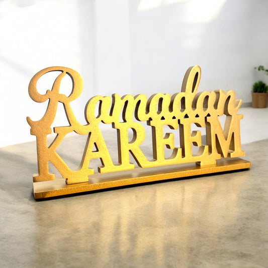 Wooden Ramadan Kareem Sign Table Top Decoration 35 CM
