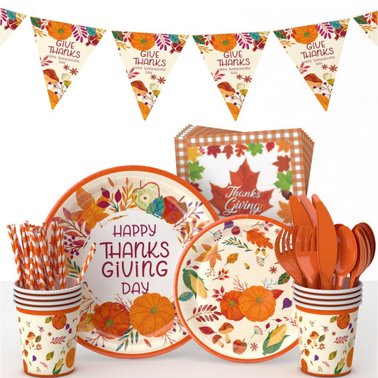 Thanks Giving Day Tableware Set for 16 Guests
