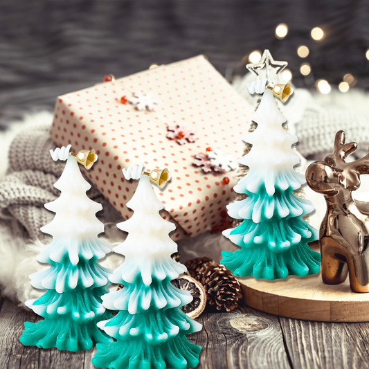 Handmade Tree Christmas Candle - Green