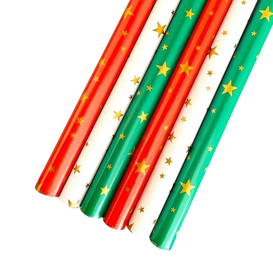 Christmas Gift Wrapping Paper Rolls - 6 Piece