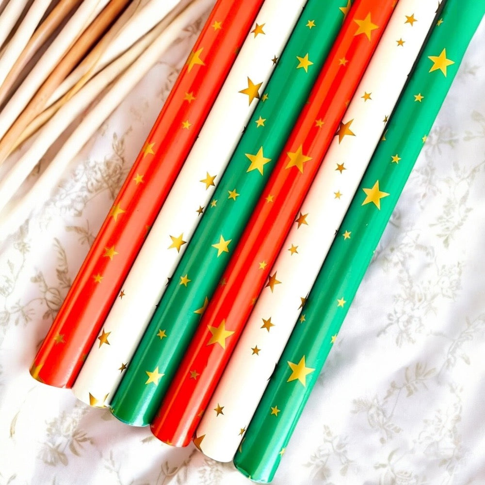 Christmas Gift Wrapping Paper Rolls - 6 Piece